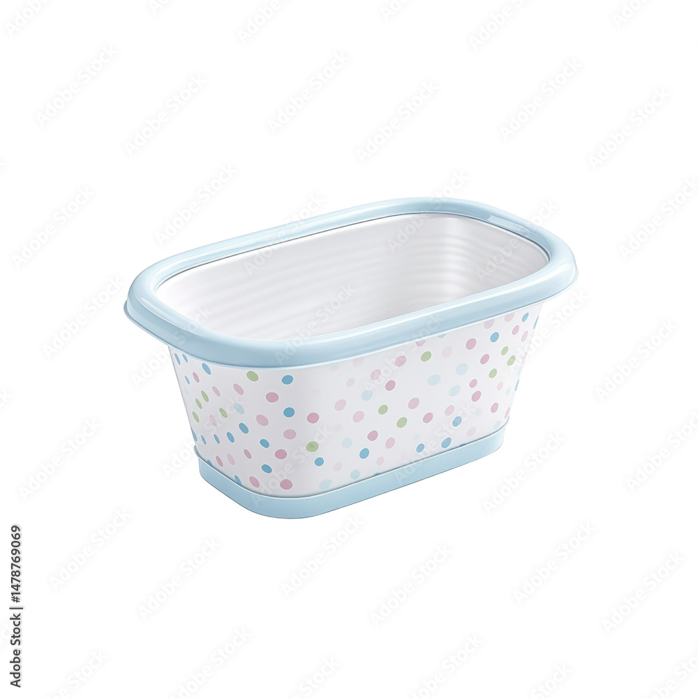 Pastel Polka Dot Plastic Storage Basket Pastel Polka Dot Plastic Storage Basket