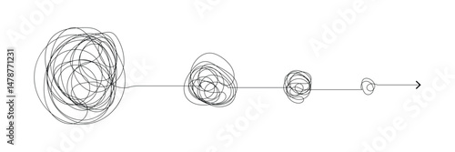Hand drawn of tangle scrawl sketch. Abstract scribble, Vector illustration. EPS 10 .
