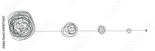 Hand drawn of tangle scrawl sketch. Abstract scribble, Vector illustration. EPS 10 .