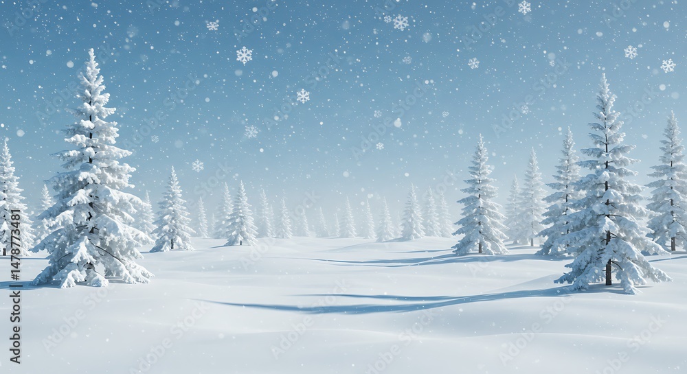 Naklejka premium Whispers of Winter's First Snow