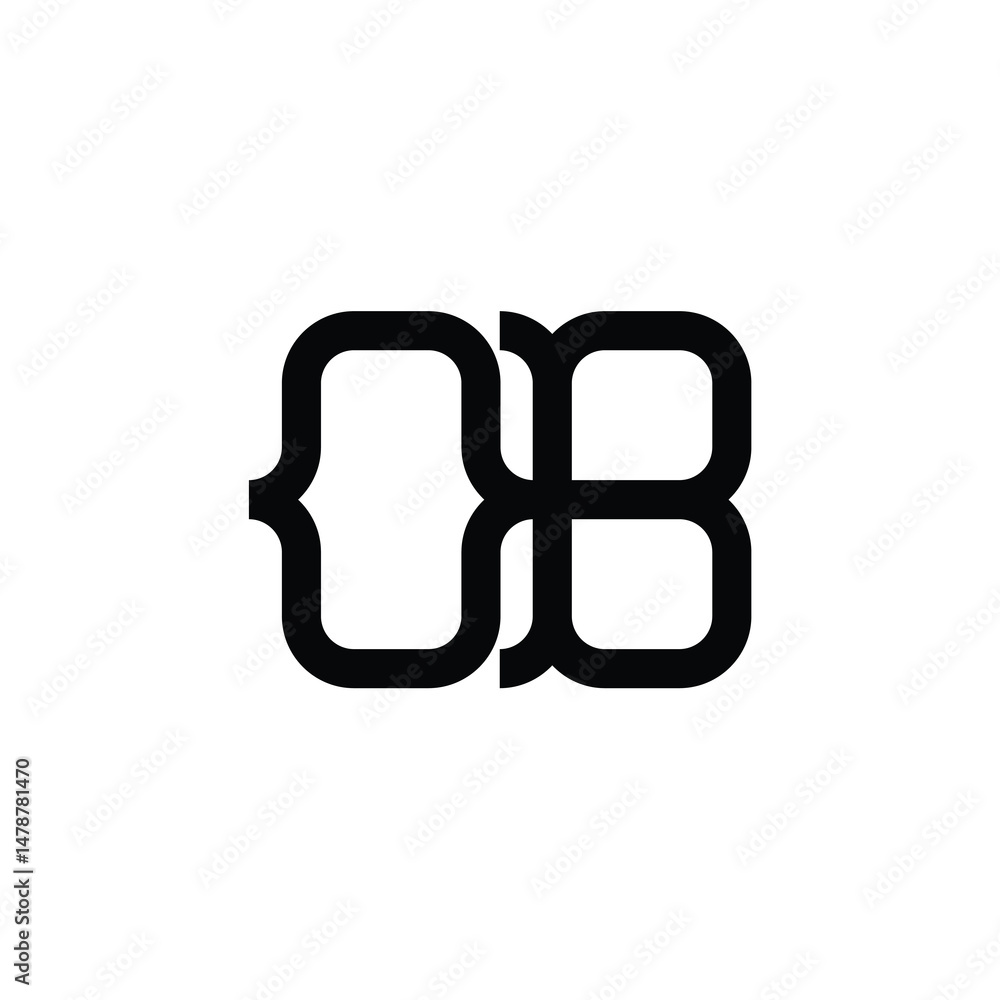 OB monogram logo design letter text name symbol monochrome logotype alphabet character simple logo OB monogram logo design letter text name symbol monochrome logotype alphabet character simple logo