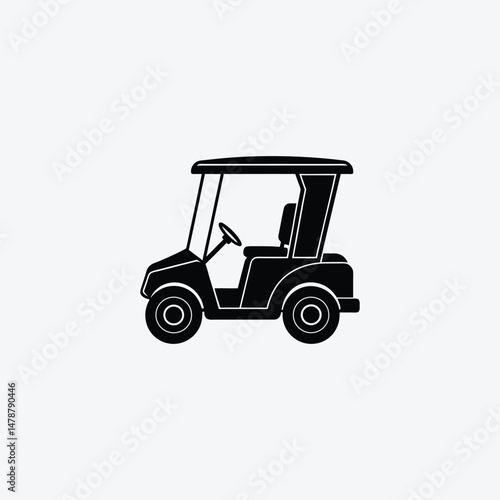 Golf Cart Small Vehicle Vector Art