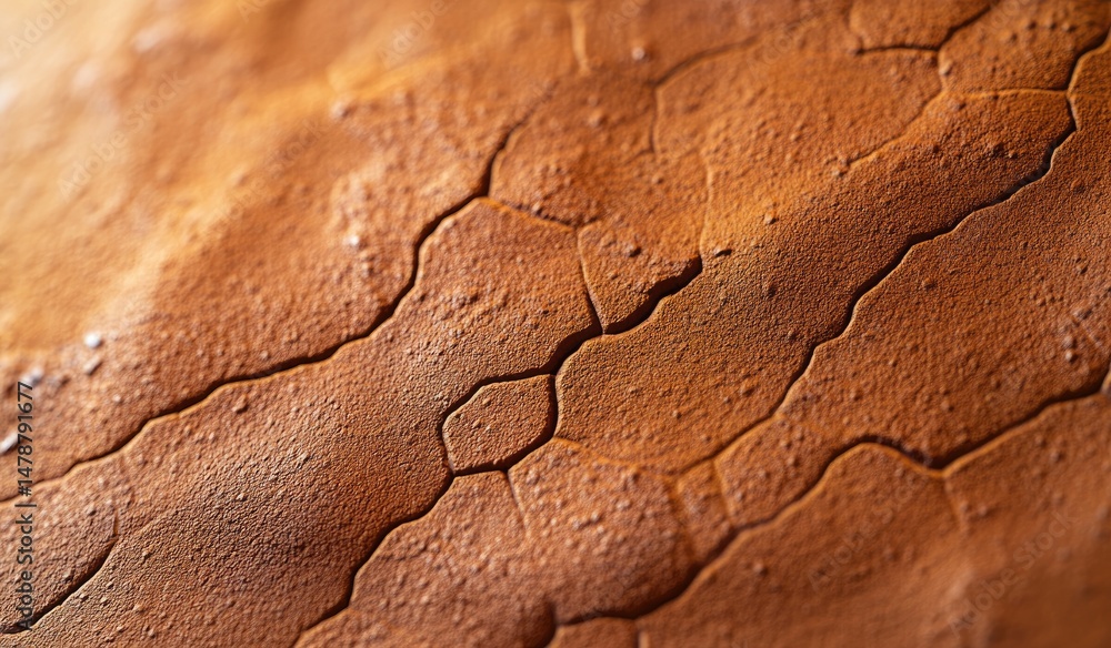 Obraz premium Dried, cracked earth texture. Close-up view of a textured surface