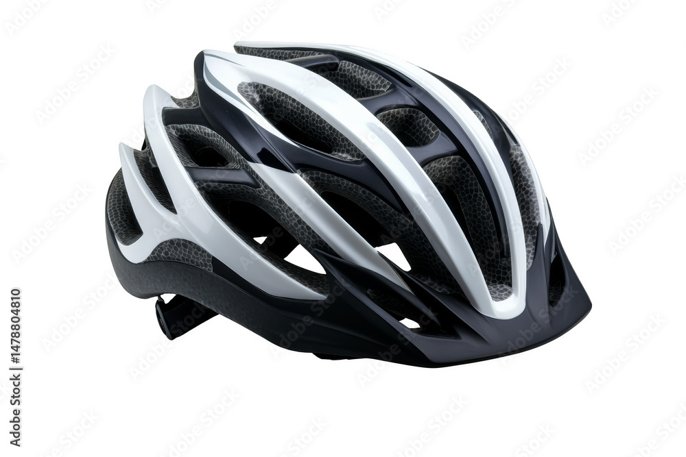 Cycling safety gear stylish black and white helmet outdoor cycling event product photography urban environment close-up view safety concept Cycling safety gear stylish black and white helmet outdoor cycling event product photography urban environment close-up view safety concept