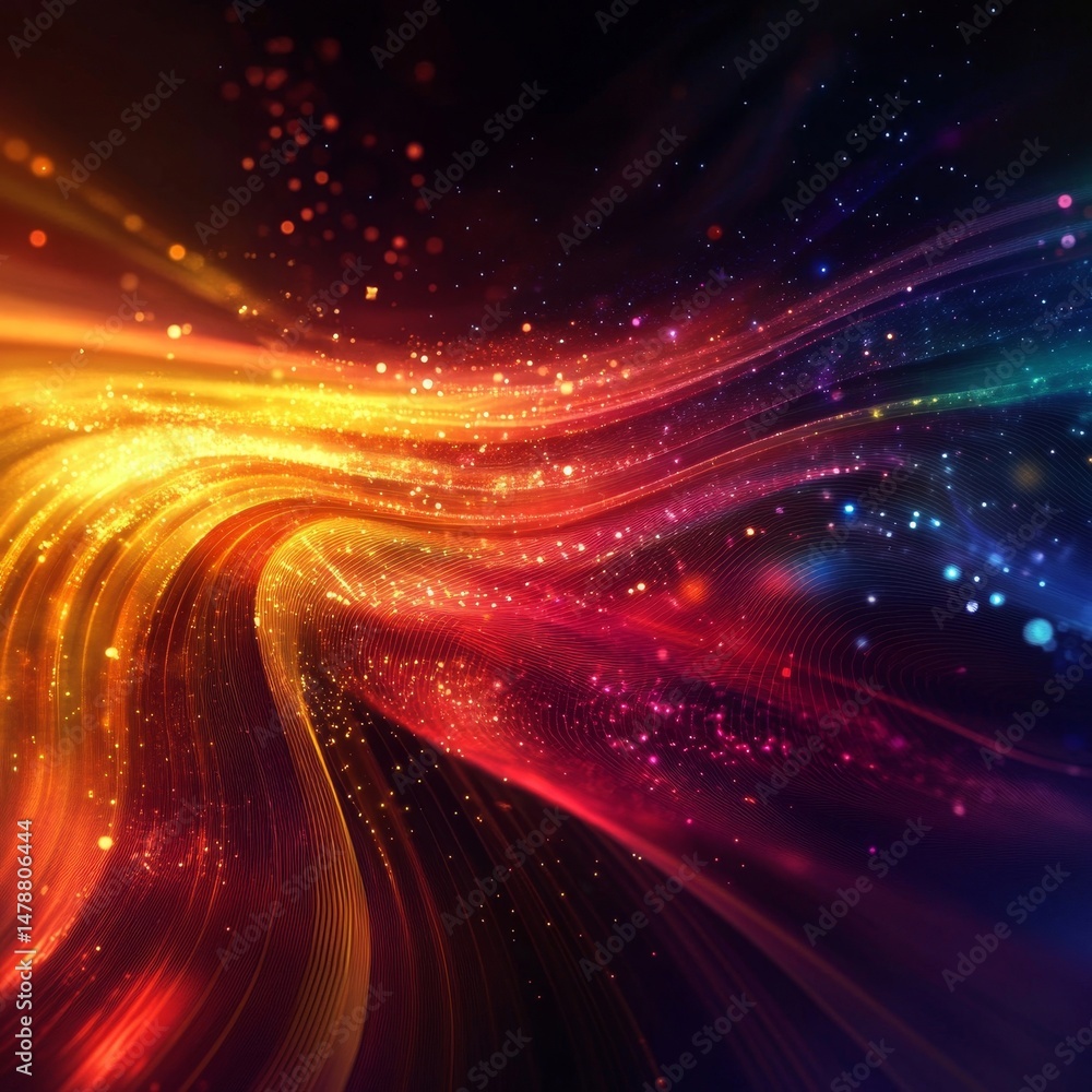 Obraz premium Bright Digital Background, Generative AI