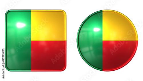 Free Download Benin Flag Icon - GFXLoad