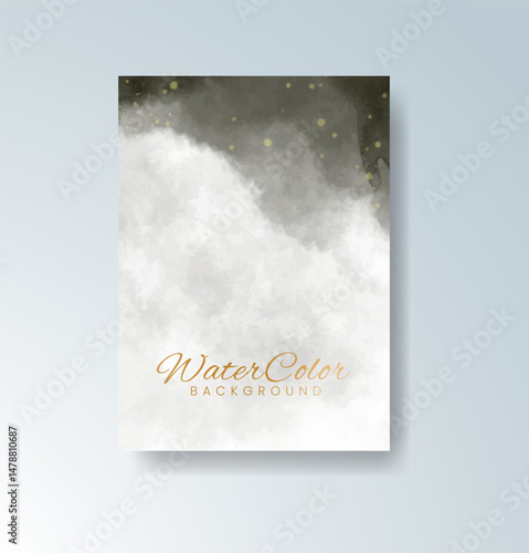 Cards with watercolor background. Design for your cover, date, postcard, banner, logo.