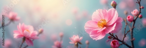 Subtle floral pattern, ethereal mood, soft focus, image, stock photo, botanical
