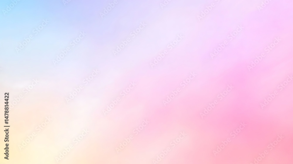Fototapeta premium Pastel sky with soft colors blending beautifully for a dreamy and romantic feeling