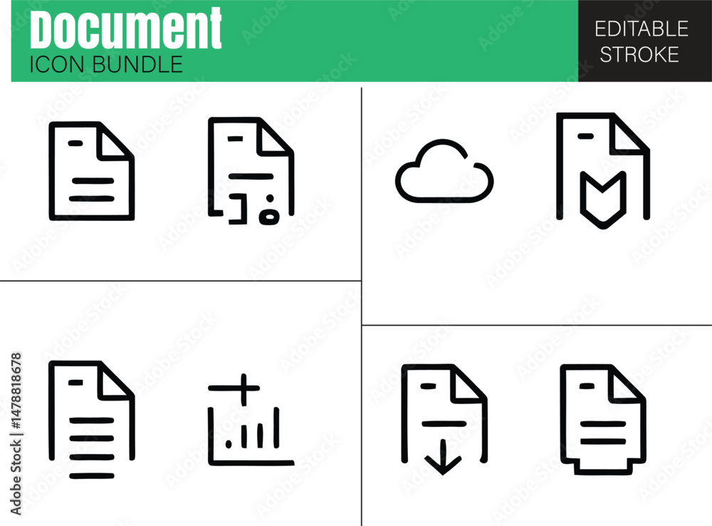 Document Line Icons Document Line Icons
