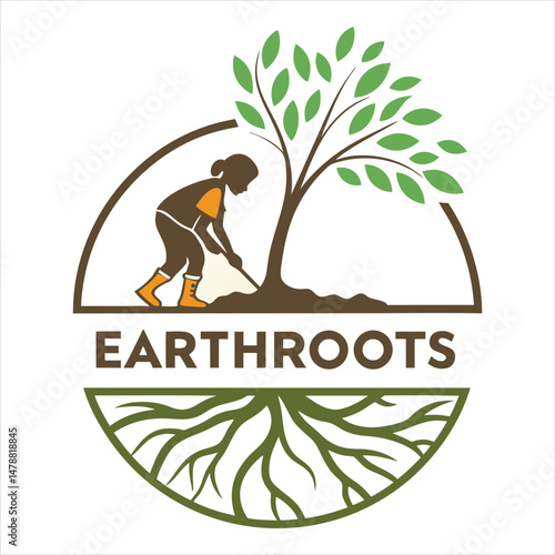  Nature-Inspired Organic Logo Design with Leaf and Root Elements