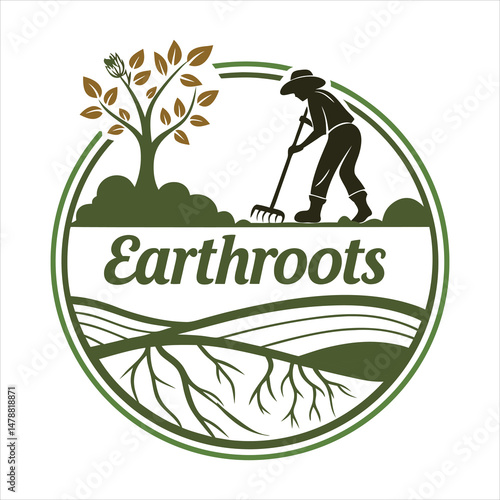  Nature-Inspired Organic Logo Design with Leaf and Root Elements