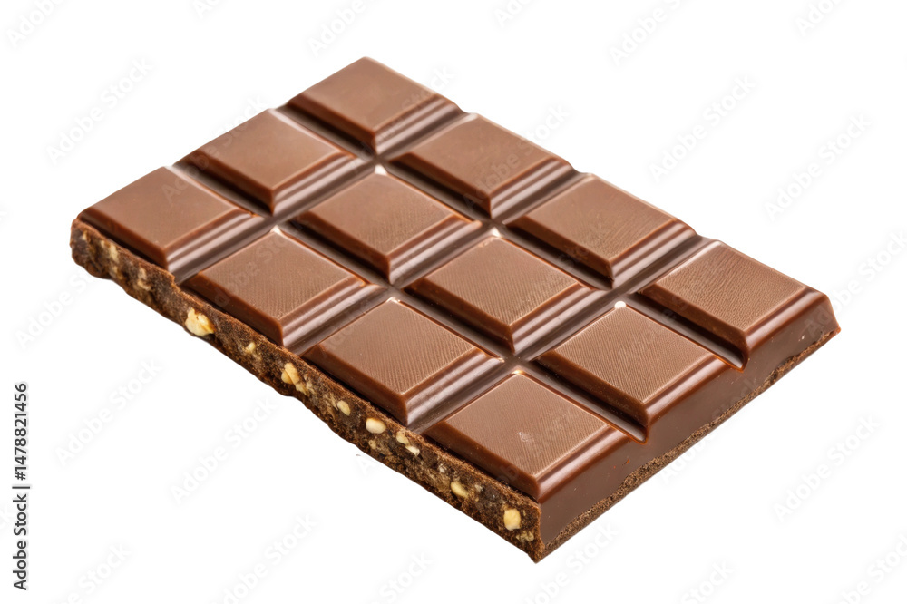 PNG Milk chocolate bar with almonds on black background PNG Milk chocolate bar with almonds on black background