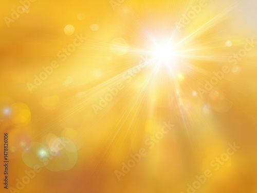 Wallpaper Mural Bright, golden sunburst with soft bokeh effect. Torontodigital.ca