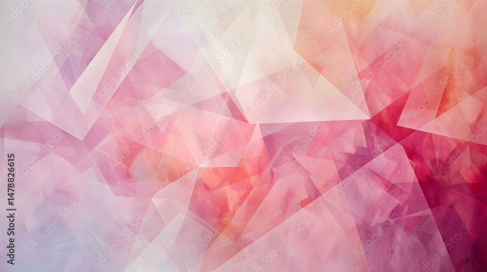 Naklejka premium Abstract background of overlapping geometric shapes in shades of pink white and purple colors