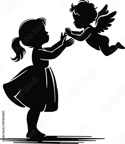 Baby Silhouette Vector Illustration Adorable Infant Outline Design