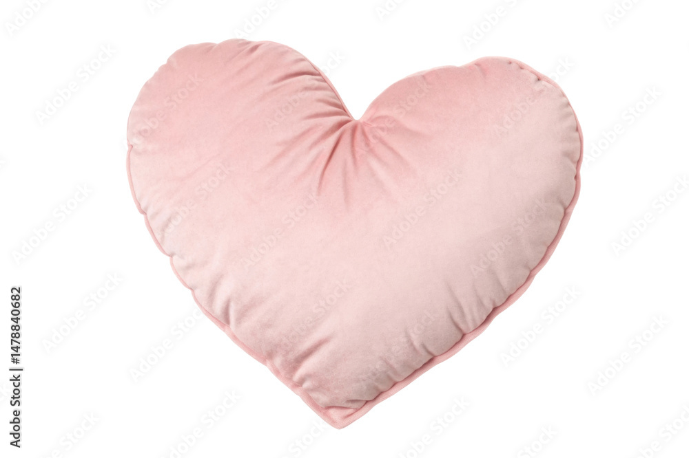 PNG Soft pink heart-shaped pillow with plush texture PNG Soft pink heart-shaped pillow with plush texture