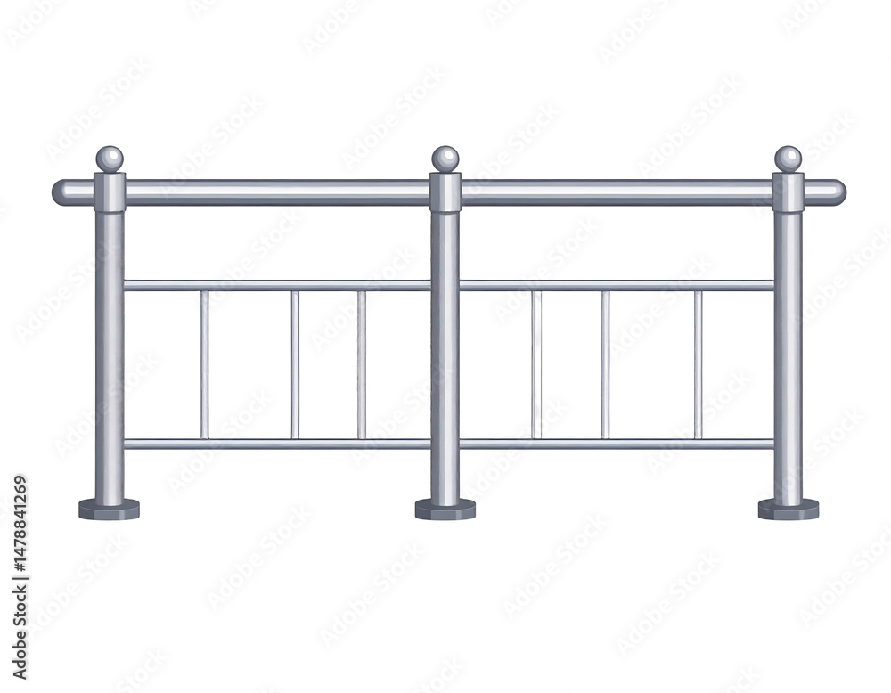 Naklejka premium Modern metal railing design