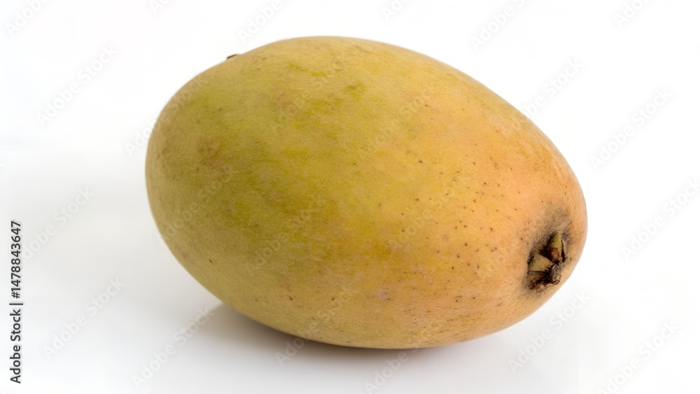 Single Whole Chikoo (Sapota) on Clean White Background – Studio Image Single Whole Chikoo (Sapota) on Clean White Background – Studio Image
