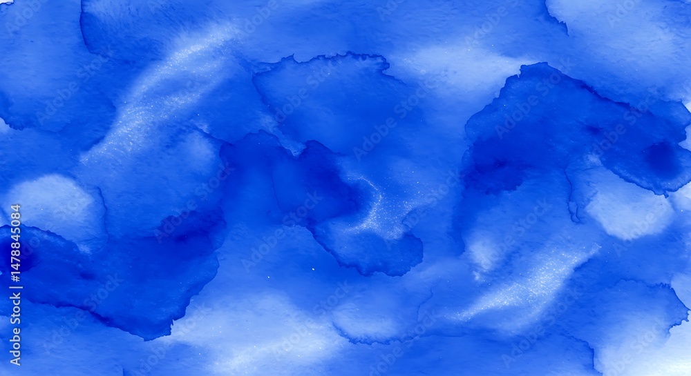 Obraz premium Azure Tides Ocean Dreamscape Cobalt Flow Blue Abyss Liquid Sky Shades of Sapphire Deep Blue Reverie Ink Wash Blues Cerulean Dance Watercolor Serenity