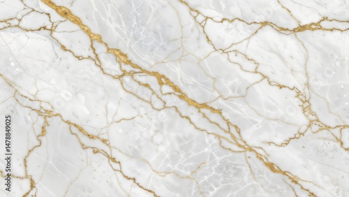 Classic White Marble with Golden Veins and Elegant Texture