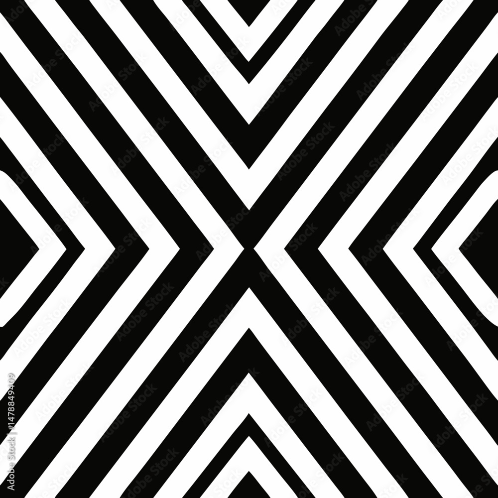 Modern monochrome seamless vector pattern with black and white stripes Modern monochrome seamless vector pattern with black and white stripes
