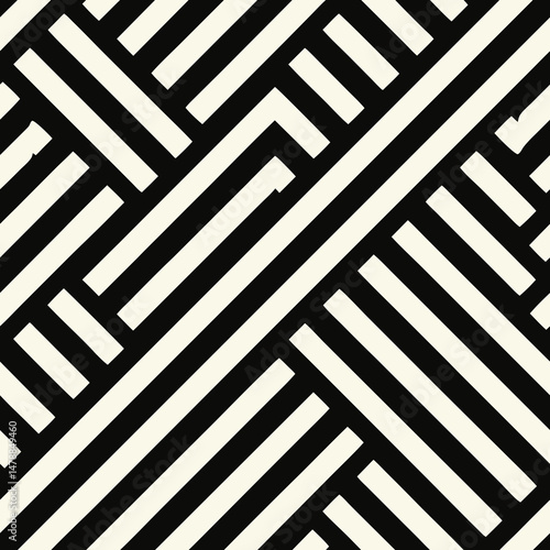 Modern monochrome seamless vector pattern in black and white design  