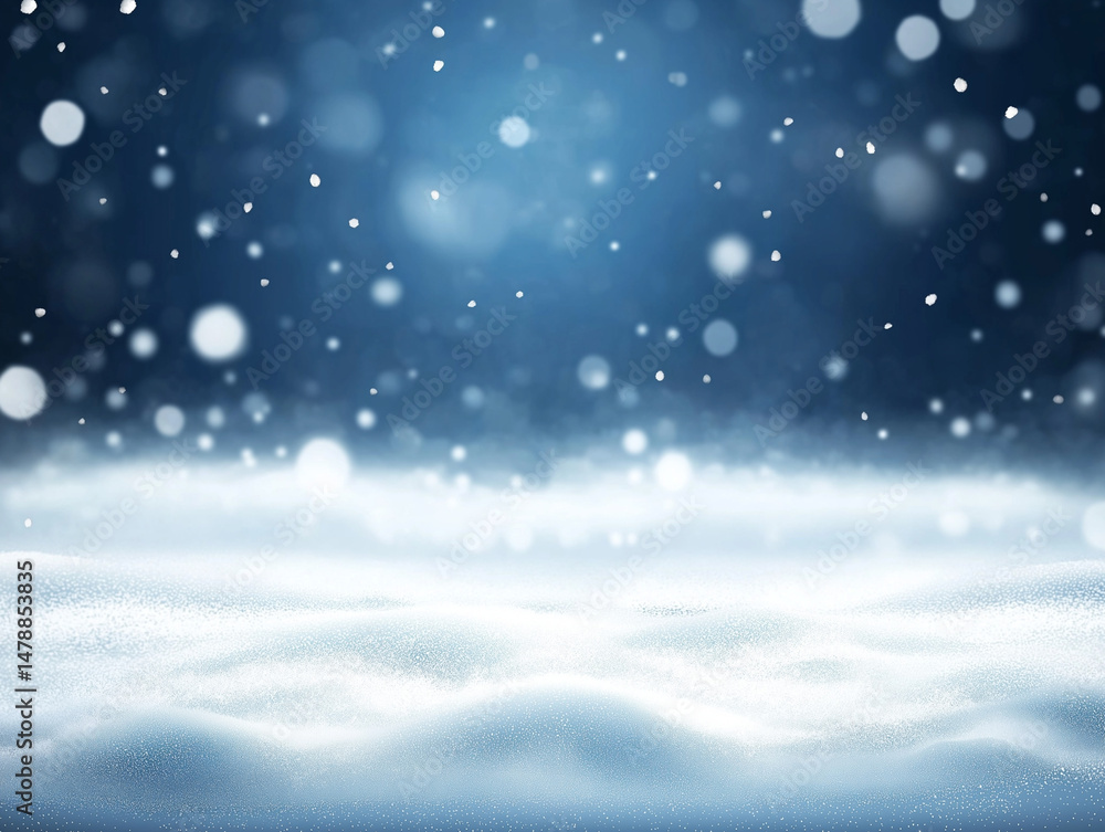 Winter Background with Gently Falling Snow on a Soft Blue Gradient with Copy Space. Winter Background with Gently Falling Snow on a Soft Blue Gradient with Copy Space.
