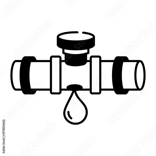 Doodle style icon showing a water valve 