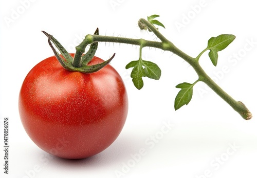 Wallpaper Mural Fresh tomato with stem and leaves Torontodigital.ca