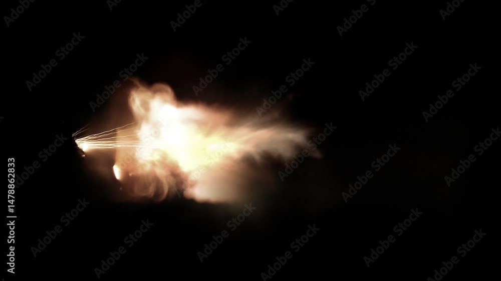 Realistic Muzzle Flash Effect with Alpha Matte – Gunfire and Weapon VFX ...