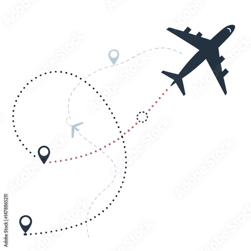 clock with airplane