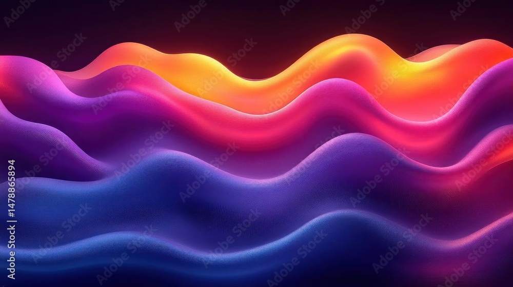 Abstract Colorful Waves Flowing Design Background Abstract Colorful Waves Flowing Design Background