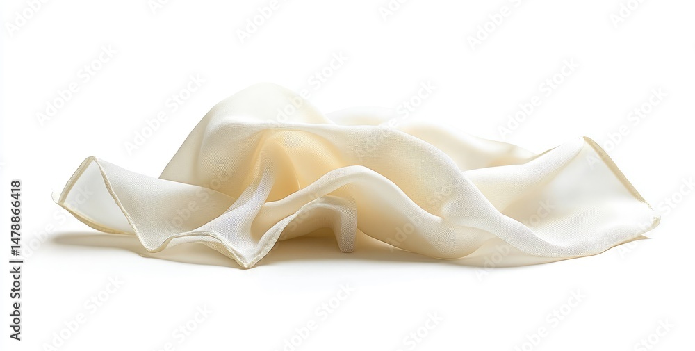 Soft, flowing fabric draped elegantly Soft, flowing fabric draped elegantly