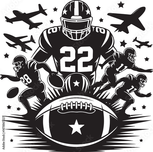 Football Player Silhouette Bundle – SVG PNG for Cricut & Sports Fans

Football Action Silhouettes – Quarterback, Tackle, and Throw Designs

Football Helmet & Ball Silhouettes – Digital Cut Files for F