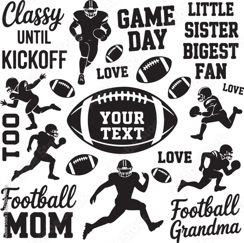 Football Player Silhouette Bundle – SVG PNG for Cricut & Sports Fans

Football Action Silhouettes – Quarterback, Tackle, and Throw Designs

Football Helmet & Ball Silhouettes – Digital Cut Files for F