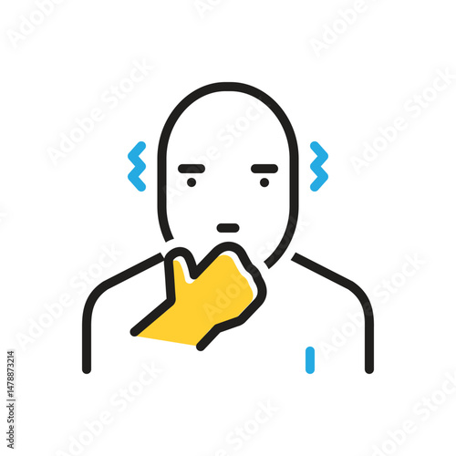 Multi color icon for afraid