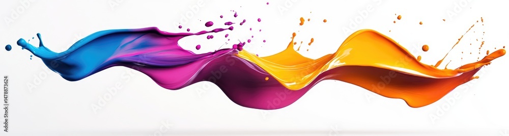 Fototapeta premium Vibrant Liquid Splatter