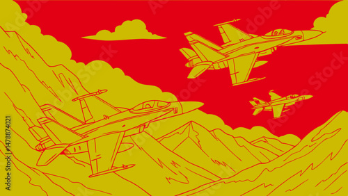 Fighter Jets Mountain Raid: Bold Aerial Assault Over Ridges