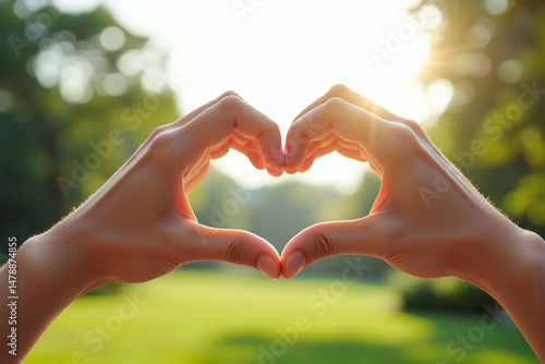 two hands making a heart shape with their fingers