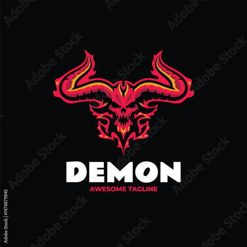 Demon Mascot Logo Design Template