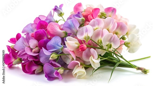 Wallpaper Mural A vibrant and beautiful bouquet of sweet pea flowers in multiple colors Torontodigital.ca