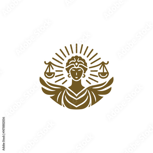 Justice goddess logo
