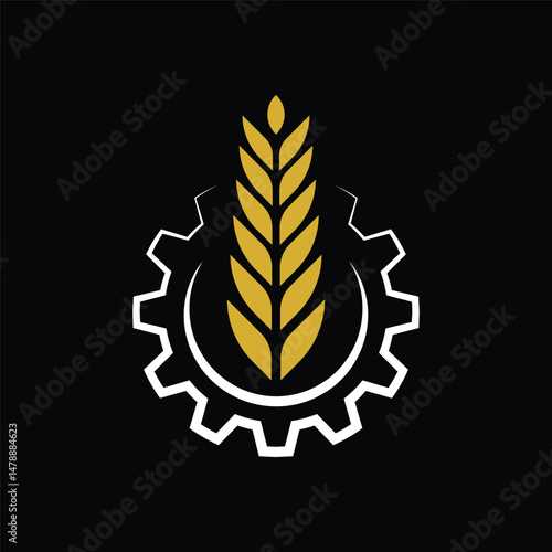 Minimalist Agriculture Engineering Logo Design