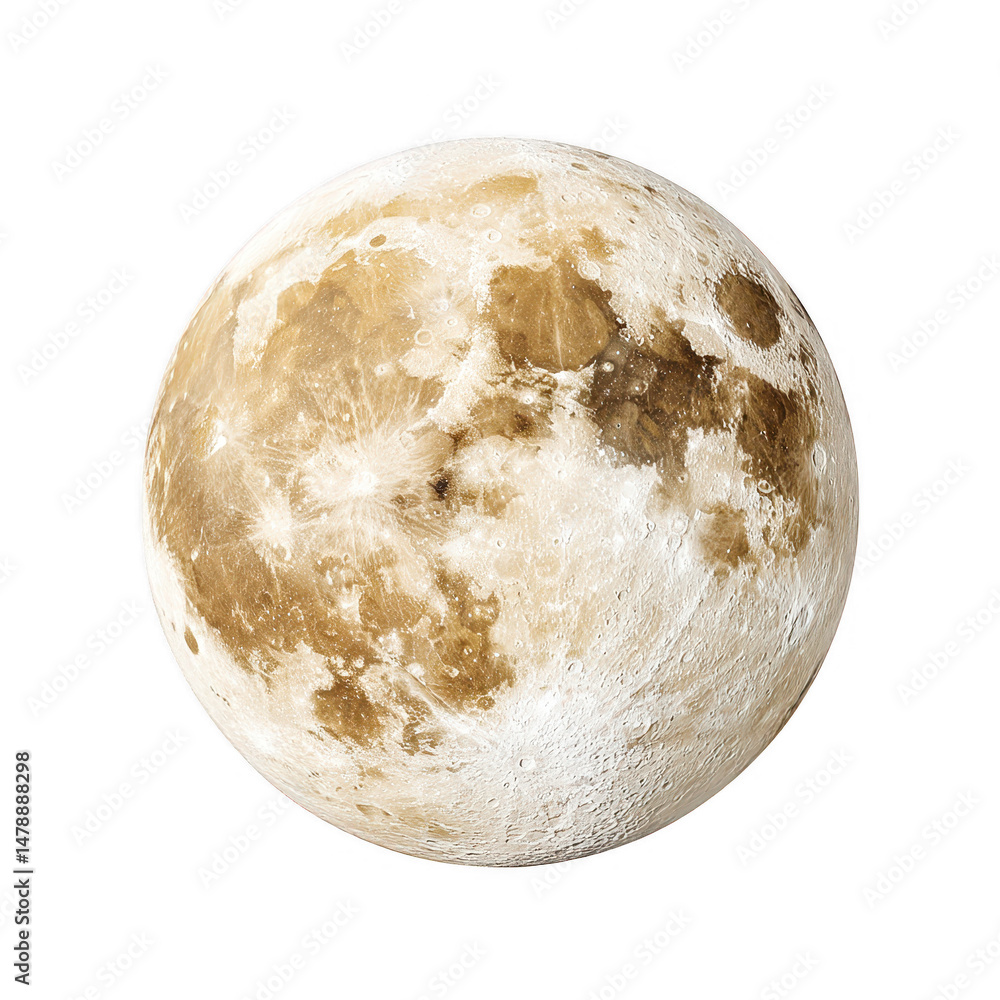 The full moon shines brightly with its craters and textured surface details. The full moon shines brightly with its craters and textured surface details.