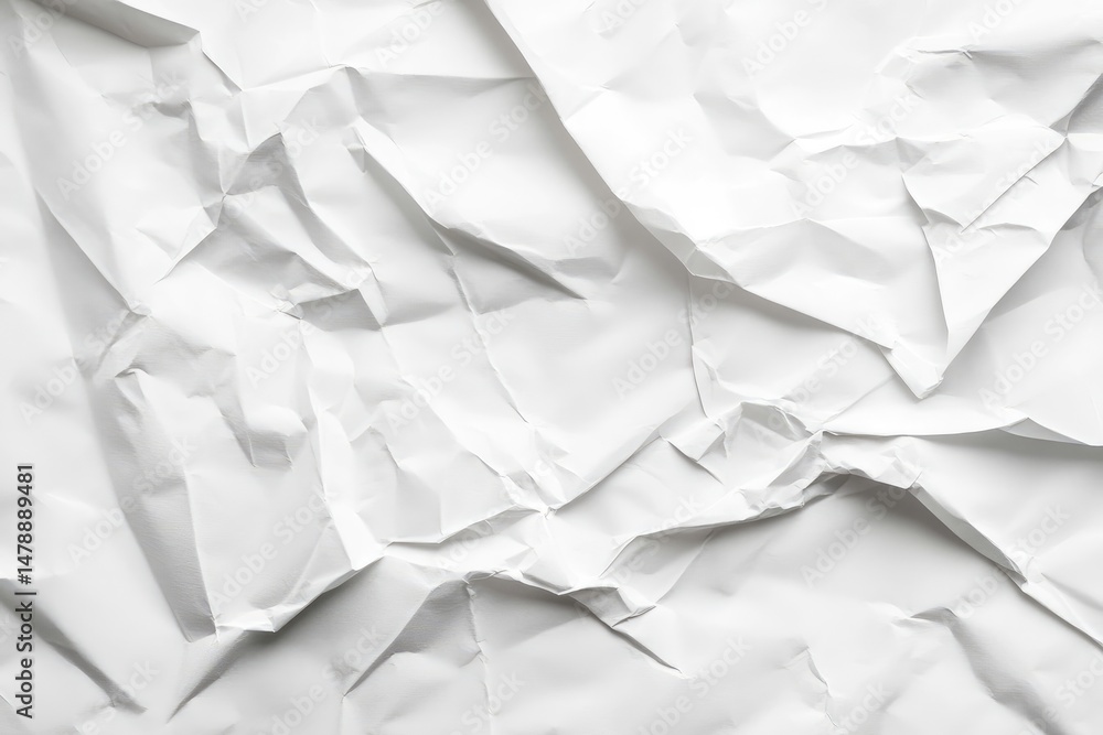 Obraz premium Crumpled white paper texture (1)