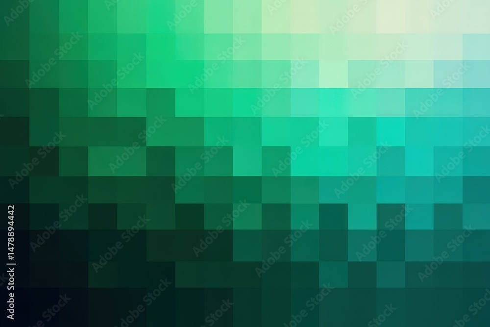 Abstract pixelated design with vibrant green hues. Abstract pixelated design with vibrant green hues.