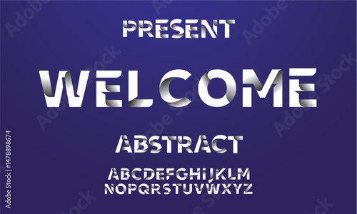Creative Outline Double line monogram alphabet and tech fonts. Lines font regular uppercase and lowercase. Vector illustration.