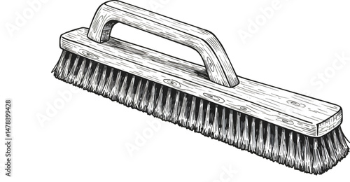 Hand-drawn Scrub Brush Sketch Illustration Vector