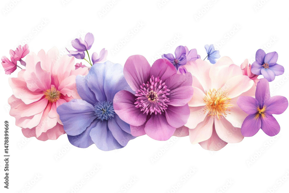 Obraz premium Discover Delicate Palette of Spring Flowers and Floral Harmony
